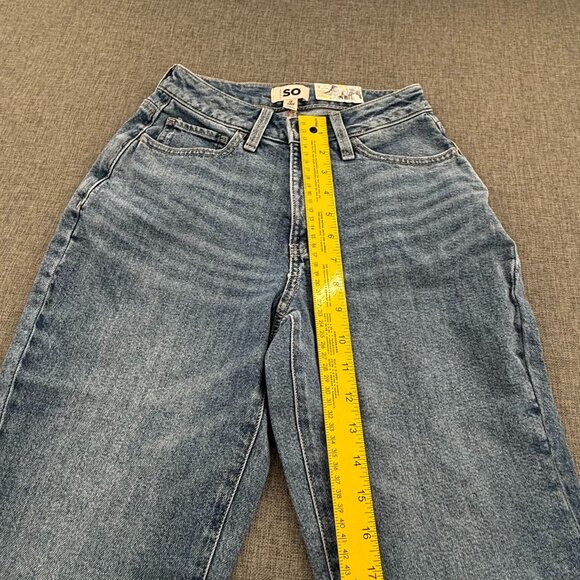 NEW! Curvy High Rise 90's Bootcut Jeans Fringe Some Stretch Cotton Blend Size 0 - Picture 8 of 12